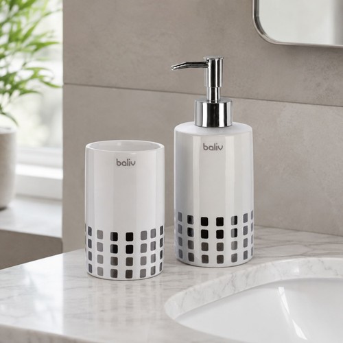 Baliv badaccessoire set weiß - set,