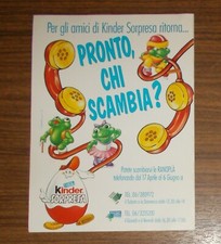 Seltene Werbung Ferrero Kinder Ü-Ei LA SIMPATICHE RANOPLA #1 Italien 1993