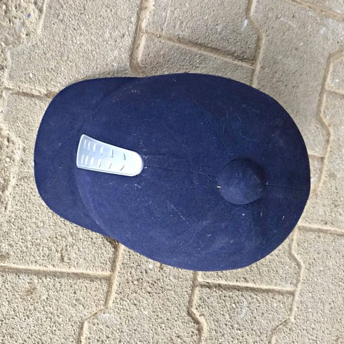 Reithelm blau mit - , samtbezug