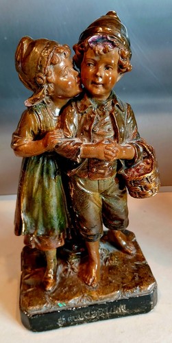 Uralte gipsfigur kinder - gipsfigur, (?)