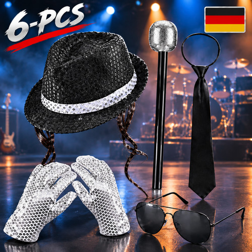 Popstar kostüm set - set, 6-teilig