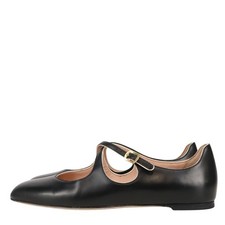 Bally Damen Schuhe Ballerina Gr. 39 Schwarz Leder Freizeitschuhe Halbschuhe