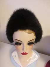 Nerz Pelz Fell Kappe Pillbox