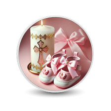 Baby Girl's Taufe 1oz Silber