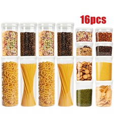 16er Set Vorratsdosen mit Deckel Vorratsbehälter für Cornflakes Müsli Mehl