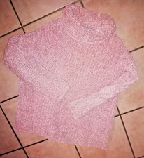 Damen/Mädchen Jeans Fritz Pulli  Multiblu Rolli Grobstrick Gr.  XL Rosaton Poly.