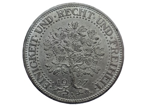 Reichsmark eichbaum 1927 - 5,