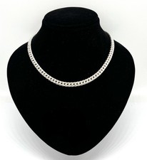 925/- Sterlingsilber Kette, Rundpanzerkette, 44,5 cm lang, 6,5 mm breit