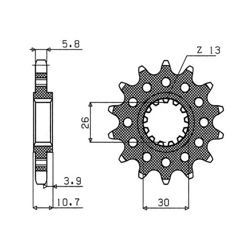 Ritzel 520 yamaha xjr - 520, z