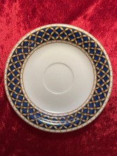 Royal Copenhagen Liselund Untertasse 073 Dunkelblau Gold 1. Wahl Top