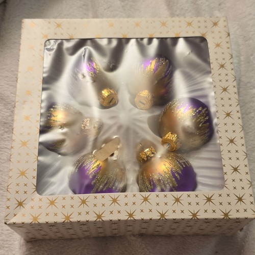 6er set glas christbaumkugeln - 6er, glas-christbaumkugeln