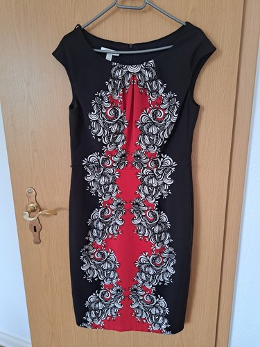 Kleid mit muster schwarz - kleid,