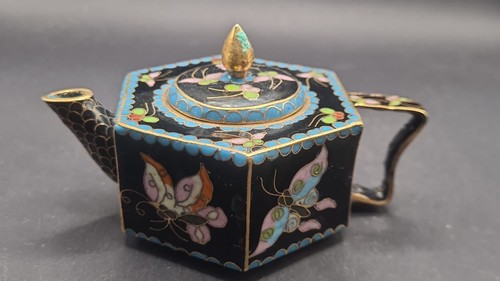 Cloisonne teekanne bunt deko - teekanne,