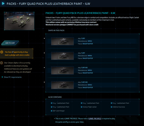 Star citizen fury quad - quad, pack