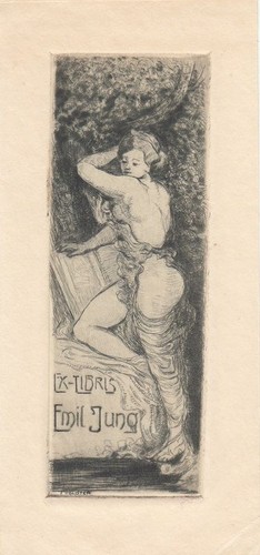Exlibris bookplate radierung - bookplate,