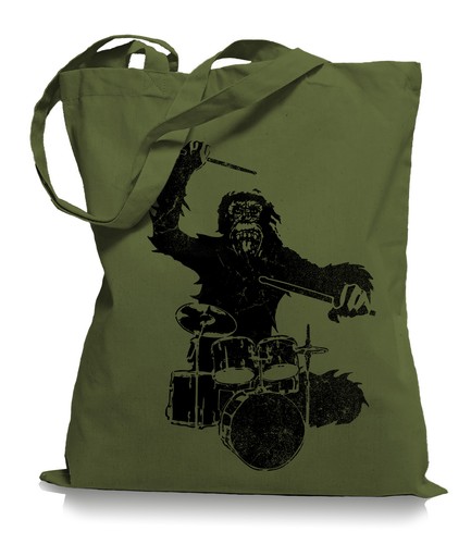 Gorilla drummer jutebeutel - gorilla,