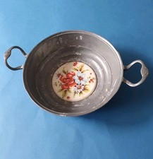 Zinn Schüssel mit Porzellan