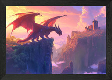 Anime Drache gerahmtes