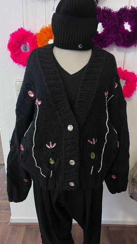 Weite kuschel strick jacke - kuschel,