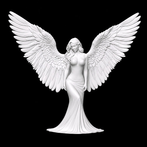 Elegante engel figur - 3d, druck