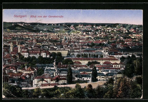 Stuttgart blick von der - stuttgart,,