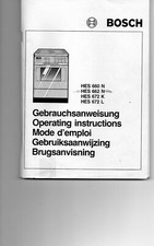 Gebrauchsanweisung Bosch Elektroherd HES 662N
