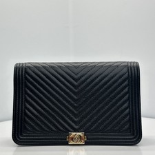 CHANEL Boy WOC Black Chevron