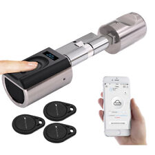 VisorTech Elektronischer Tür-Schließzylinder, Fingerabdruck, Transponder, IP44