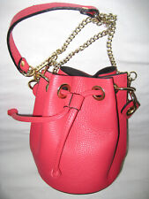 Vera Pelle Beuteltasche pink fuchsia Handtasche Damen Leder Italien Kunstleder