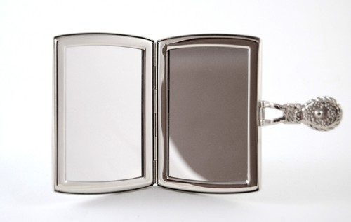 Taschenspiegel klappbar silber