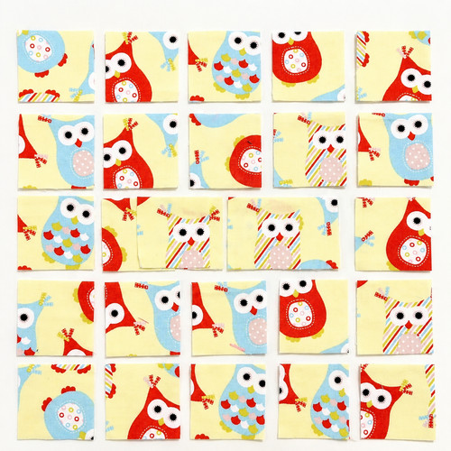 Patchwork stoffpaket eulen 27x - stoffpaket,