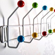 GARDEROBENLEISTE "COLOUR BALL" | 12 Kugeln/Haken | Farbenfrohe Wandgarderobe