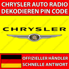 ✅CHRYSLER RADIO DEKODIEREN PIN CODE 300 PACIFICA PT CRUISER GRAND VOYAGER NTG✅