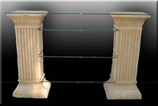 Fernsehtisch Lowboard Sideboard TV & HiFi Rack Regal Schrank Säulen Möbel Antik