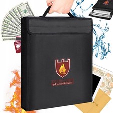 Feuerfeste Dokumententasche Geldkassette Feuersichere Feuerfest Wasserdicht DHL