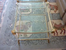 Wertvolle BEISTELLTISCH"Rarität" Chrom Messing mit Plexiglas-Fuß 60x60x48 w.NEU 