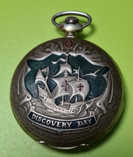 Discovery Day Mechanische Sprungdeckel Taschenuhr Pocket Watch 170323-