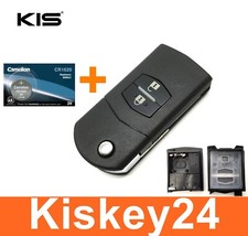 2Tasten Ersatz Funk Fernbedienung Klapp Schlüssel Gehäuse für Mazda + Batterie