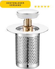 Abflussstopfen mit Sieb für Waschbecken Edelstahl 33–55mm Universal Stöpsel