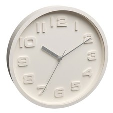Wanduhr 30 cm Beige große