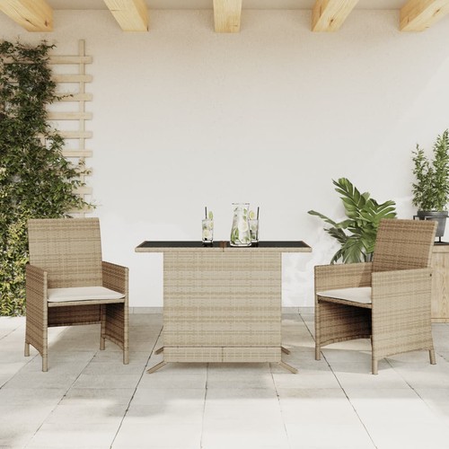 3tlg bistroset mit kissen - 3tlg.,