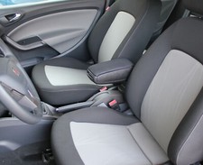 SEAT IBIZA 4 IV 6J (2008-2017) MITTELARMLEHNE PASSFORM ARMLEHNE TEXTIL SCHWARZ