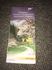 Straßenkarte USA DELAWARE DISTRICT COLUMBIA MARYLAND VIRGINIA Roadmap Landkarte