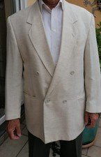 Herren-Sakko, beige, Gr. 50 , Zweireiher