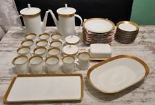 Rosenthal Kaffeeservice Studio Line EDEN Weiß Goldrand 12 Personen Rarität Top!!