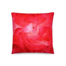 Kissen Rose rot, beidseitig