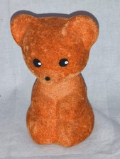 selten DDR-Teddy Spardose Plastik rotbraun