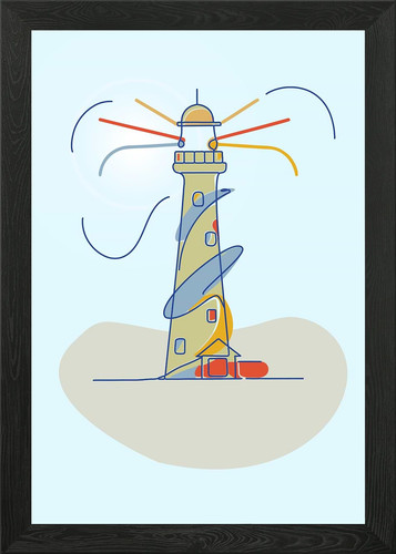 Leuchtturm linie kunst - leuchtturm,