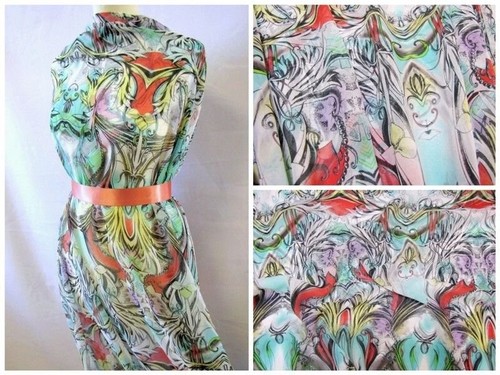 Chiffon druck stoff luftig - ,