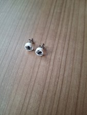 Ohrringe Modeschmuck Gothic Spider Rund Schwarz Weiß Stecker